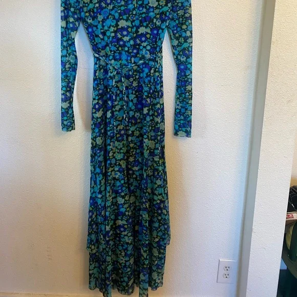 Ganni Blue Floral Dress - Picture 6 of 6